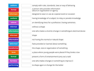  Latin Root "Form" definitions 