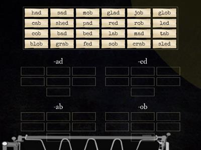 LN 29:  -ad, -ed, -ab, and -ob Word Families