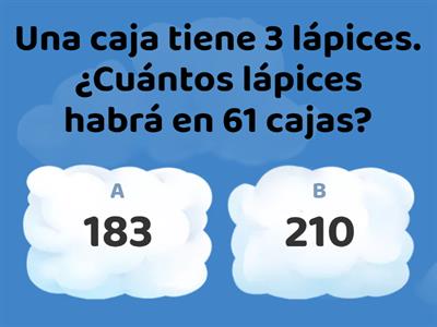 Problemas matemáticos con multiplicación