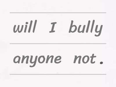 학교폭력예방 약속 문장 만들기 