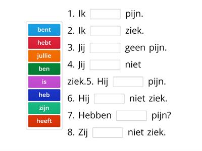 Werkwoorden 10 (Groep 3)