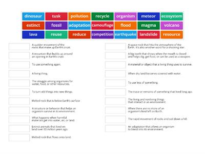 G3 Science 3rd Term Vocabulary