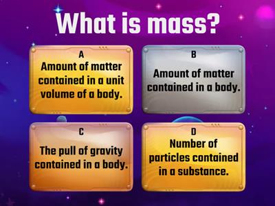 Distinguish between  mass and weight
