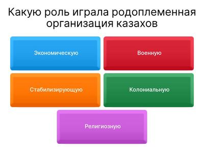 Родоплеменная структура казахов
