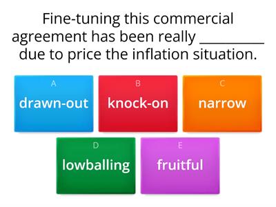 Core sales terminology 4-cloze activity