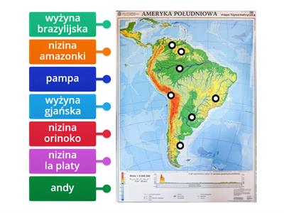 krainy geograficzne - ameryka południowa 