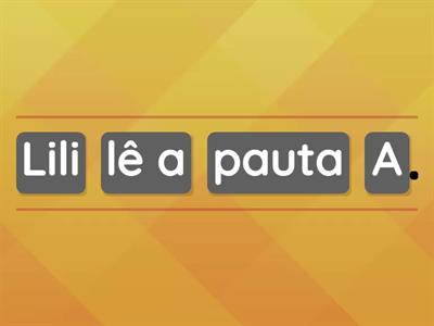 Ordenar palavras p, t, l, d, m, v, c