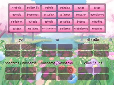 2. PRESENTE INDICATIVO VERBOS REGULARES -AR - Regular -AR verbs - Reguläre Verben auf -AR