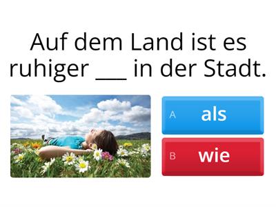 Stadt und Land vergleichen: Wie oder als?