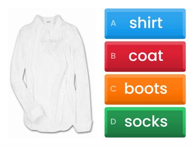 Clothes - learning vocabulary (reading)