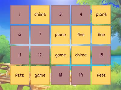 Silent e Memory Game