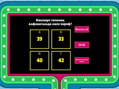 Махсус уйын "Башҡорт теле белермәндәре"