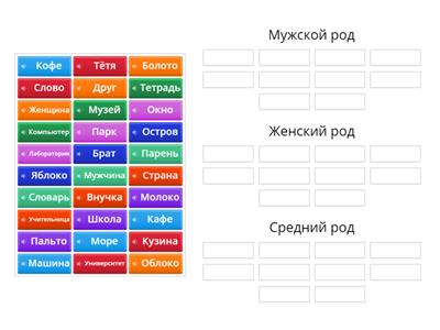 Род существительных