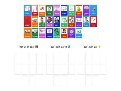 'ear' spelling sounds