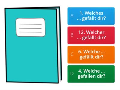 Klasse A1 Lektion 10 Welche/Welches /Welcher