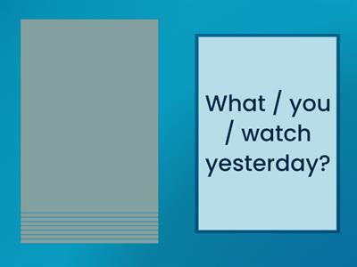 Past Simple. Questions