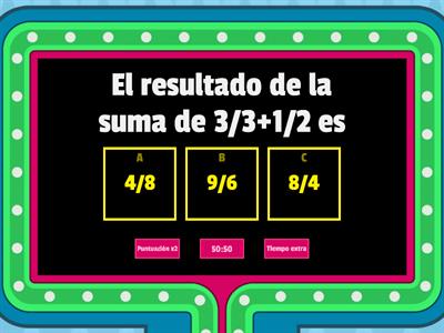 SUMA Y RESTA DE FRACCIONES  CON DISTINTO E IGUAL DENOMINADOR