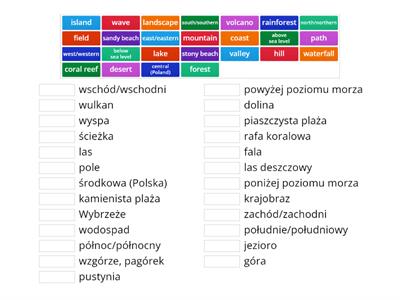 KRAJOBRAZ I KIERUNKI ŚWIATA Angielski klasa 7 unit 5 