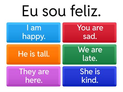 Clube inglês - Verb to be quiz