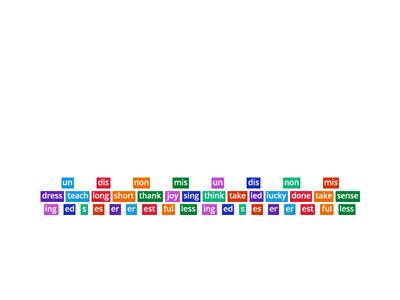 Morphology early prefix & suffix 