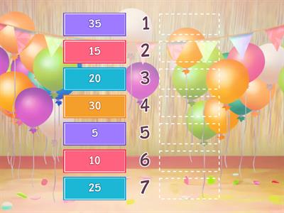 Let's practice counting by fives