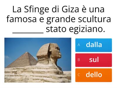 Preposizioni articolate e monumenti del mondo