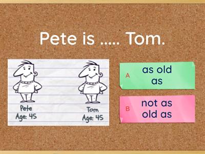 Comparison model 'as... as / not as ... as'