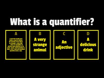 QUANTIFIERS - multiple choice 