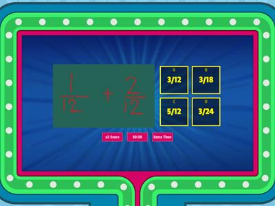 Adding Fractions with Like Denominators