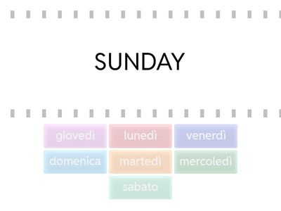 The days of the week 