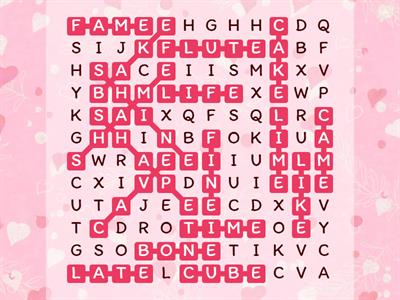 Reading Rev week 7 basic magic E word list word search