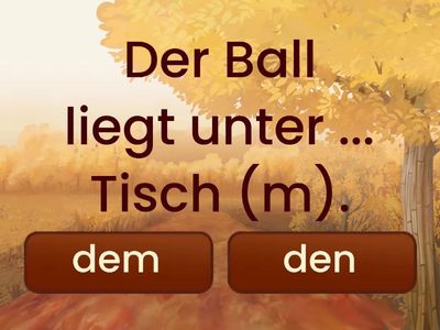 Dativ oder Akkusativ