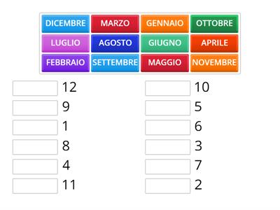 Classe prima i mesi dell anno - Risorse didattiche