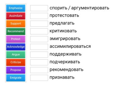 B2+ verbs - immigration + general vocabulary - h.w 14.11