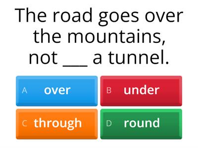 PREPOSITIONS OF MOVEMENT (10A)