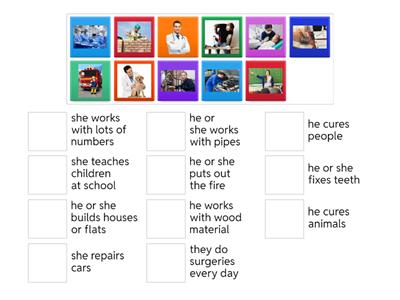 Jobs. Read and match