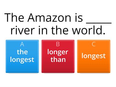 Comparative and superlative adjectives