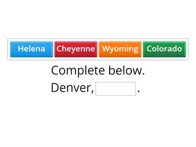 The West - States & Capitals