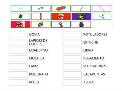 SPAGNOLO Gli oggetti scolastici