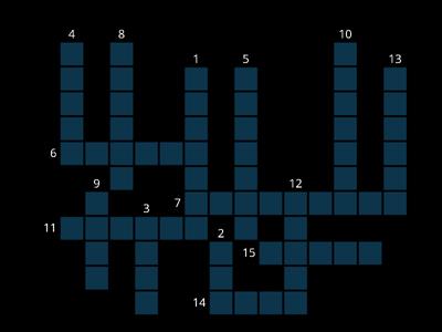 Simple Present - Fill the crossword with the verb form for the THIRD PERSON SINGULAR