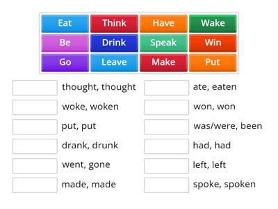 Irregular verbs Kids Box 5