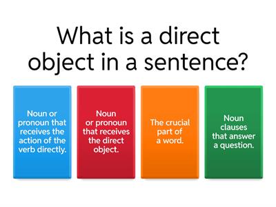 Indirect and direct objects