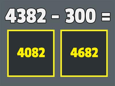 Year 4 Arithmetic Quiz 