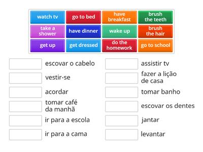 Daily routine - associação (kids)