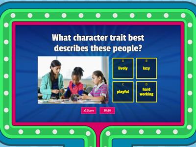 Character Traits Game - 1st Grade