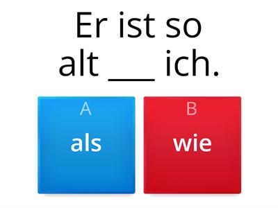 als / wie - Vergleichen Sie