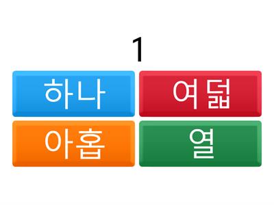 Цифры Корейский 