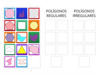 POLÍGONOS REGULARES E IRREGULARES