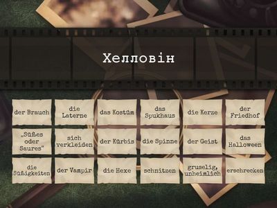 Halloween Wortschatz