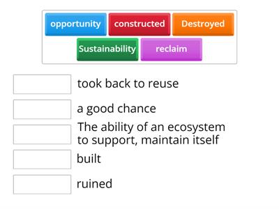 Green City Vocabulary B1 level English